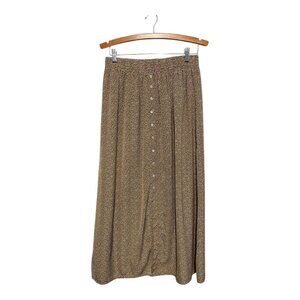 Wishlist Apparel Women's Midi Skirt Sz Medium Brown Elastic Waist Pull On